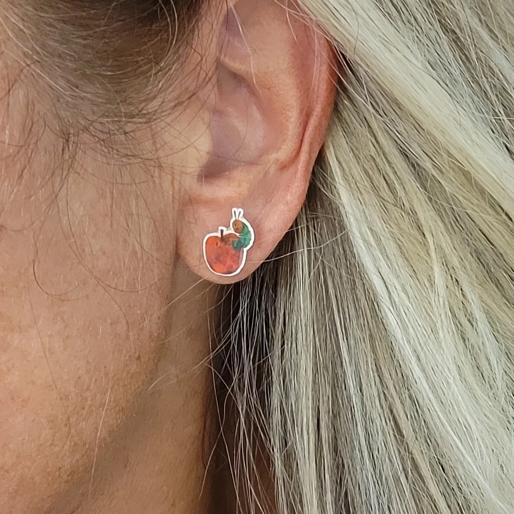 🔥LAST PAIR🔥 THE VERY HUNGRY CATERPILLAR STUD EARRINGS